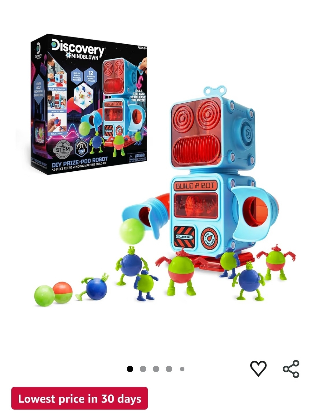 Discovery Mindblown Build-A-Bot STEM Toy - Blue and Red